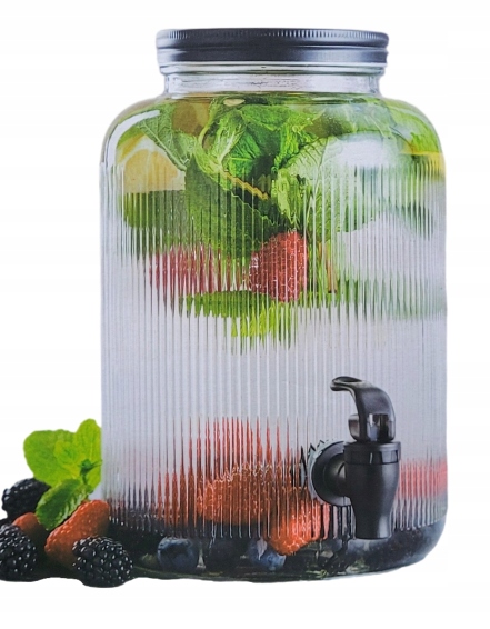 SŁÓJ z KRANIKIEM 4L na WODĘ NAPOJE SOK LEMONIADĘ