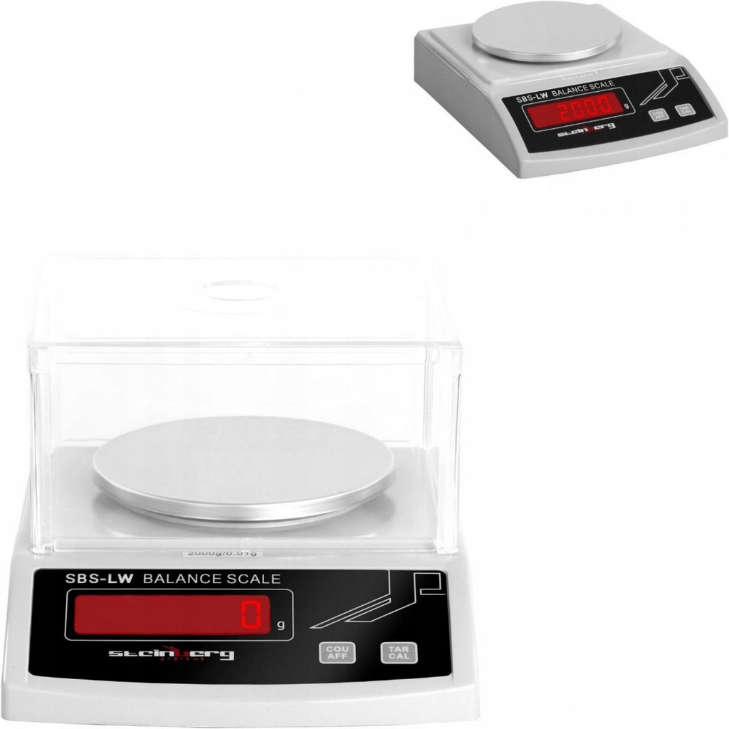 ELEKTRONICZNA WAGA JUBILERSKA Z OSŁONĄ 2000g/0.01g