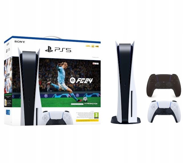 PlayStation 5 z napędem EA SPORTS FC 24 2 Pady