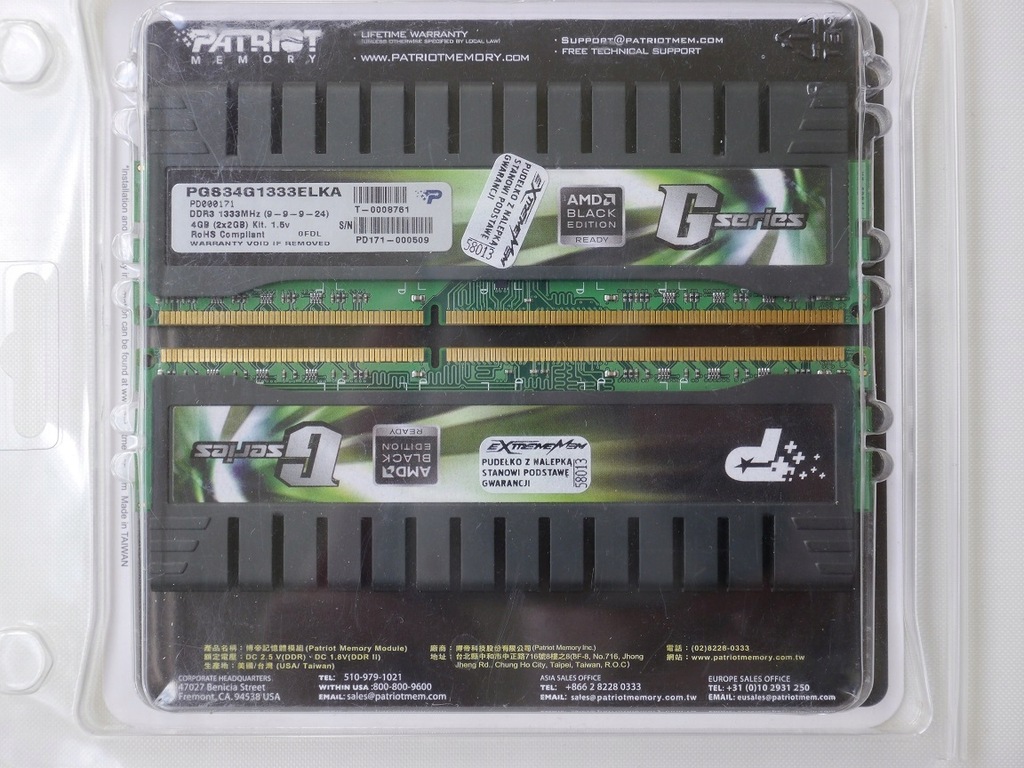 Pamiec Ddr3 2 X 2 Gb Patriot G Series Oficjalne Archiwum Allegro