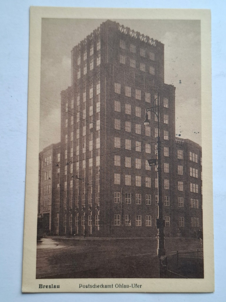 Pocztówka Breslau Wrocław Poczta 1930