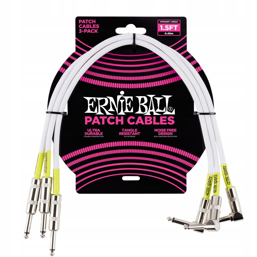 Ernie Ball 6056 - Kable do łączenia efektów 0,46 m