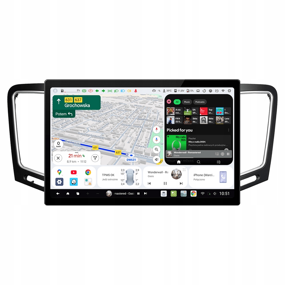 Radio Nawigacja Android 13 VW Sharan 2012-2018 DUDU7