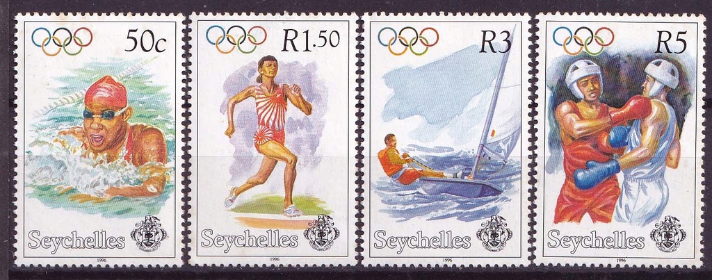 SESZELE** Mi 803-6 Sport, 100lat Olimpiad