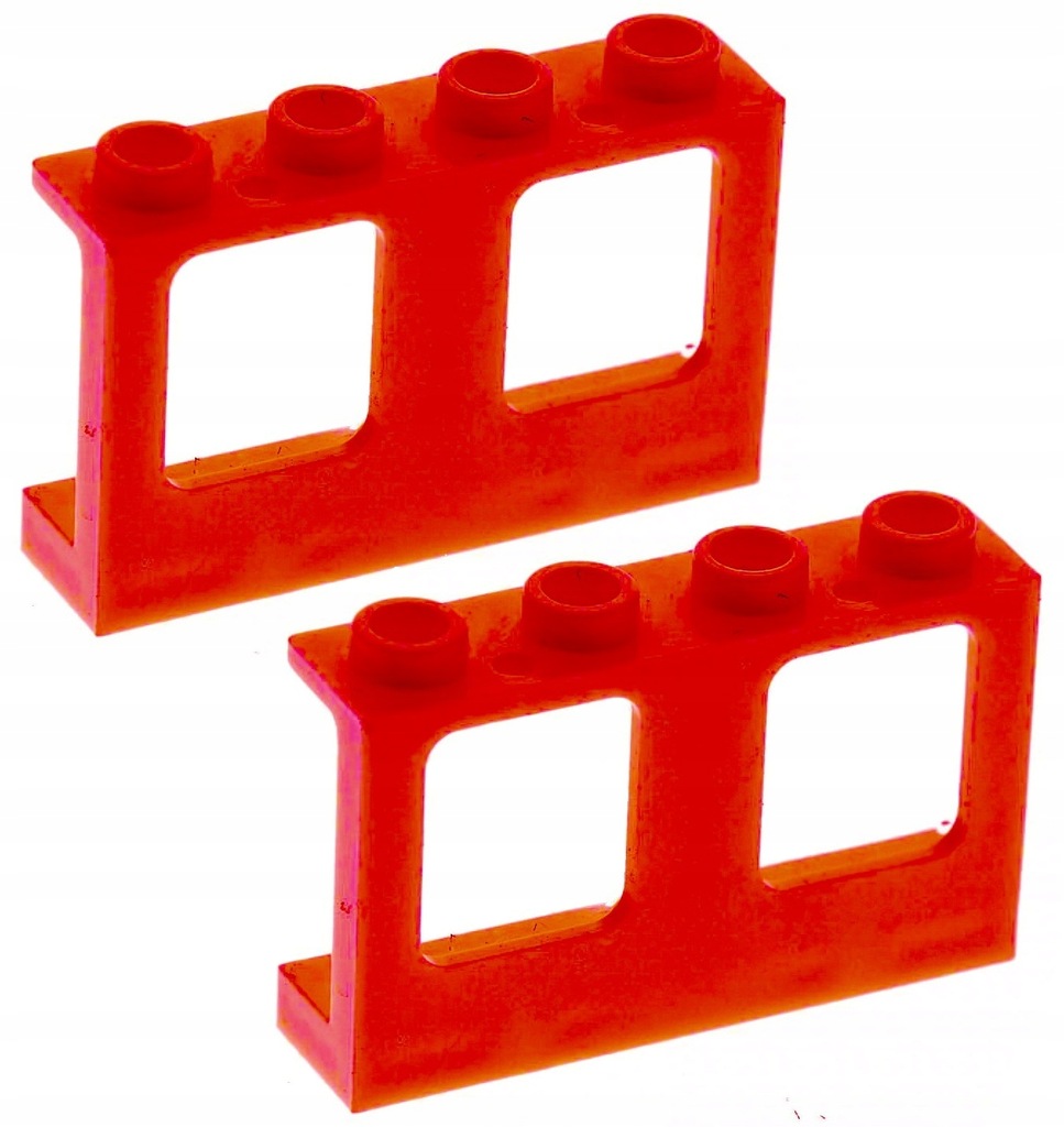 LEGO 61345 okno 1x4x2 czerwony red. Cena za 2 szt. ZB12