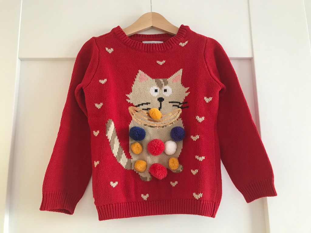 Sweter świąteczny dla dziewczynki RESERVED r. 116
