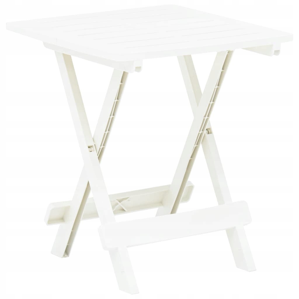 Składany stolik ogrodowy, biały, 45x43x50 cm, plas