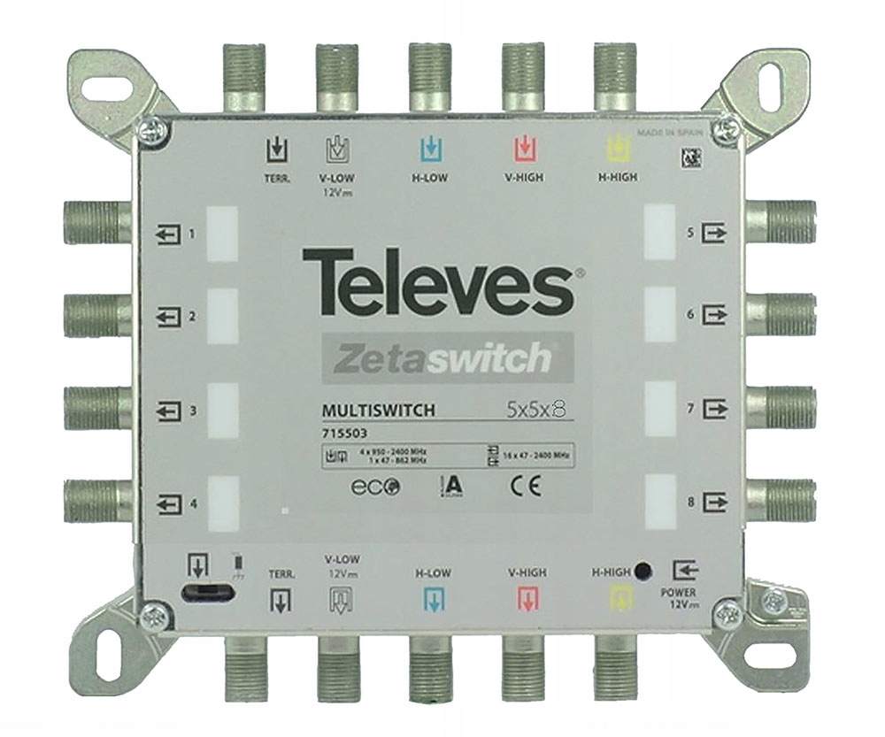 MULTISWITCH 5/8 ZETASWITCH TELEVES 715503