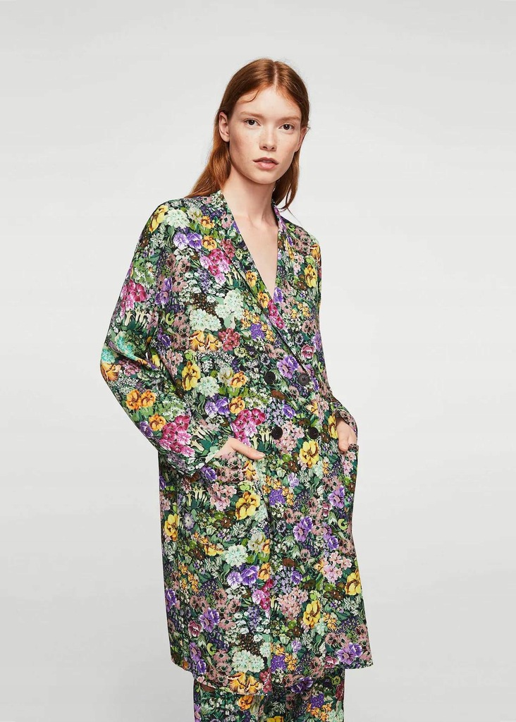 08G030 MANGO__MF8 MARYNARKA OVERSIZE PRINT__M/L