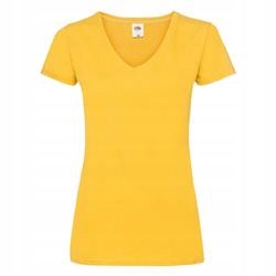 Koszulka damska T-shirt V-NECK FRUIT c.żółta L