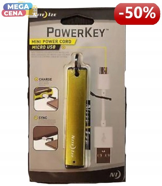 Nite Ize Kabel micro USB PowerKey w ochronnym opakowaniu pomarańczowy