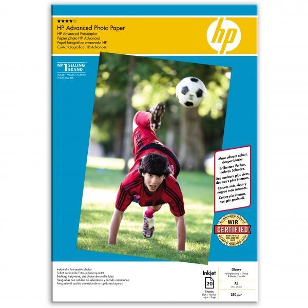 HP Advanced Glossy Photo Pa, foto papier, połysk, zaawansowany typ biały, A