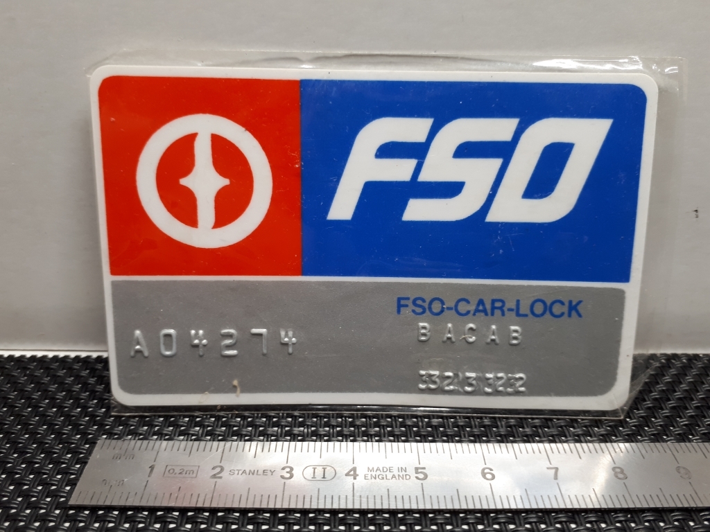 Karta FSO ŻERAŃ - FSO CAR LOCK - od 1 zł