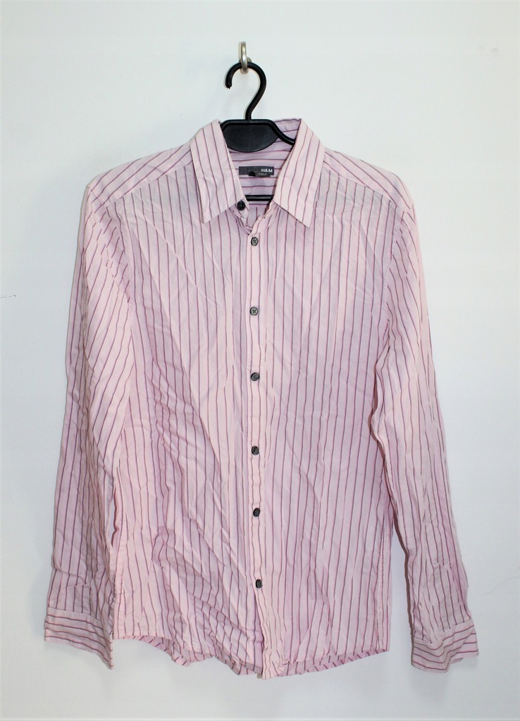 H&M różowa elegancka koszula w prążki S
