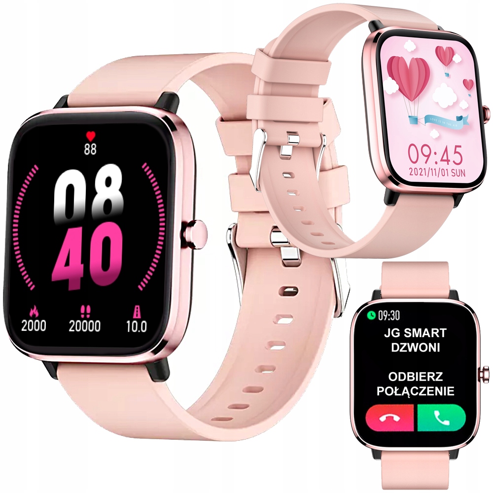 DAMSKI SMARTWATCH Z FUNKCJĄ ROZMÓW I POMIAREM TEMP
