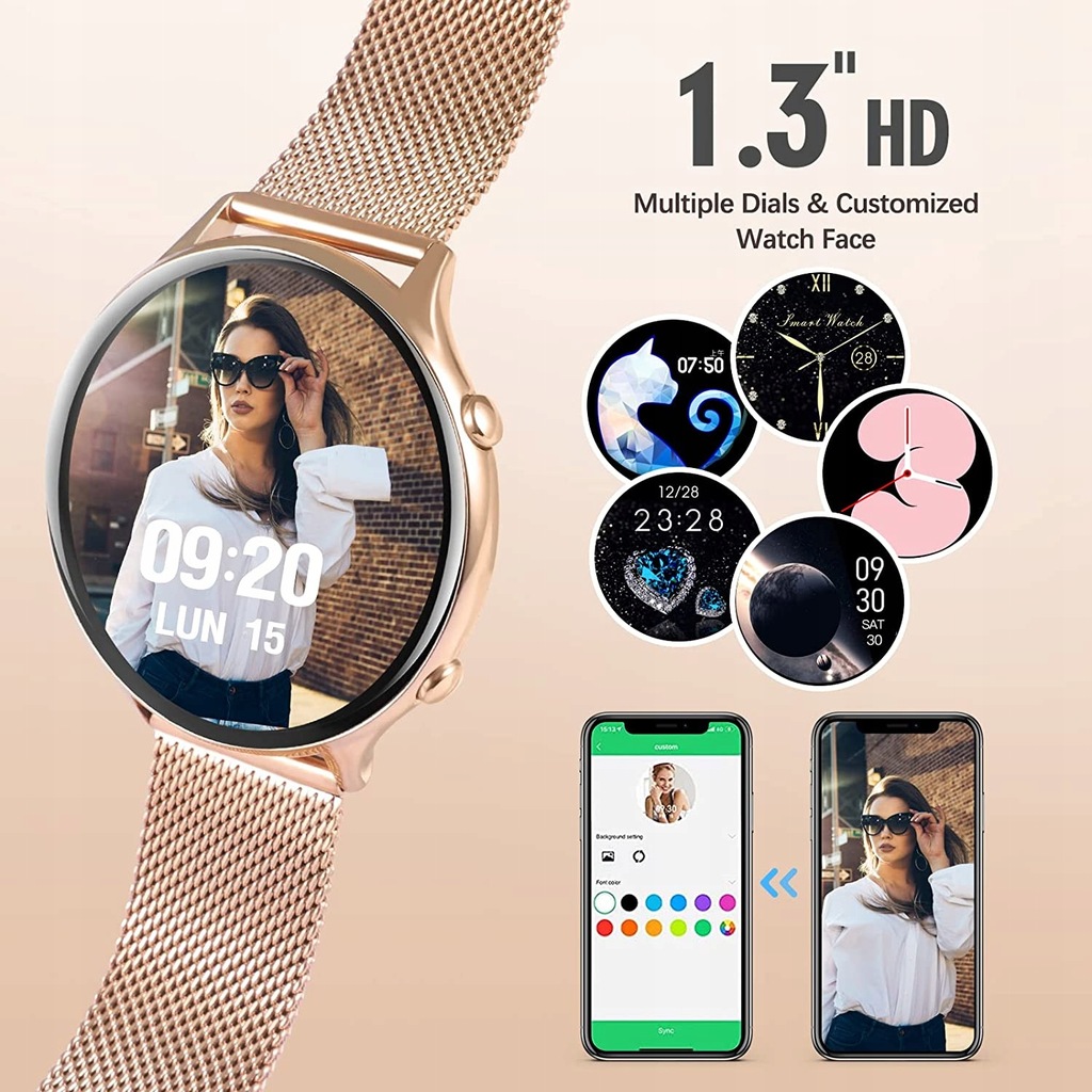 Купить Женские умные часы с тонким браслетом, шагомером и пульсометром ...