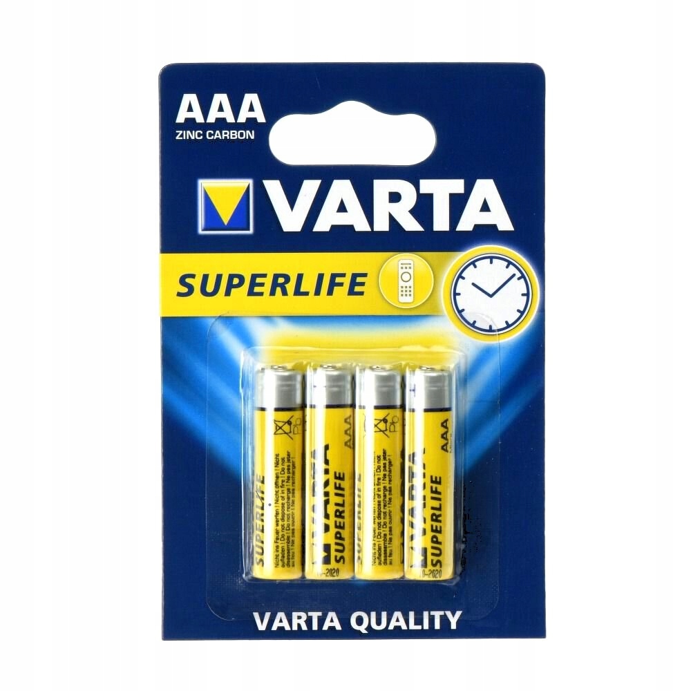 Zestaw baterii cynkowo-węglowe VARTA Superlife R03 AAA Zn-C x 4