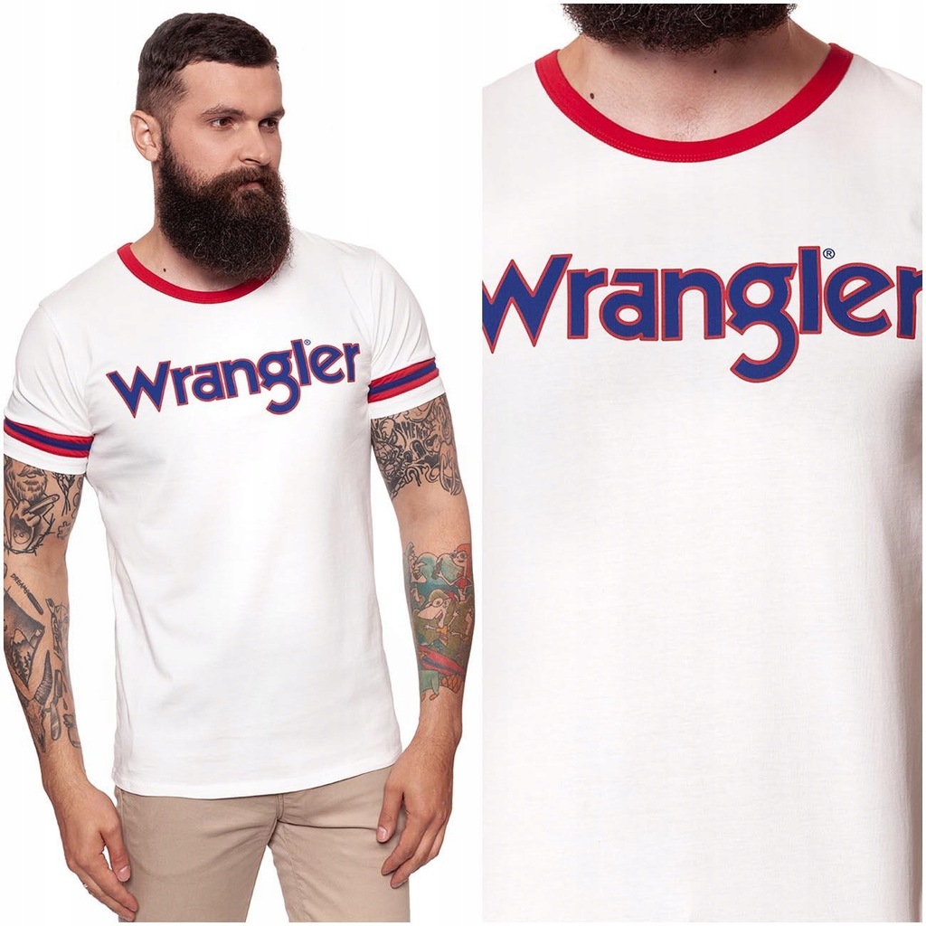 WRANGLER INSERT MĘSKA KOSZULKA T-SHIRT NADRUK S