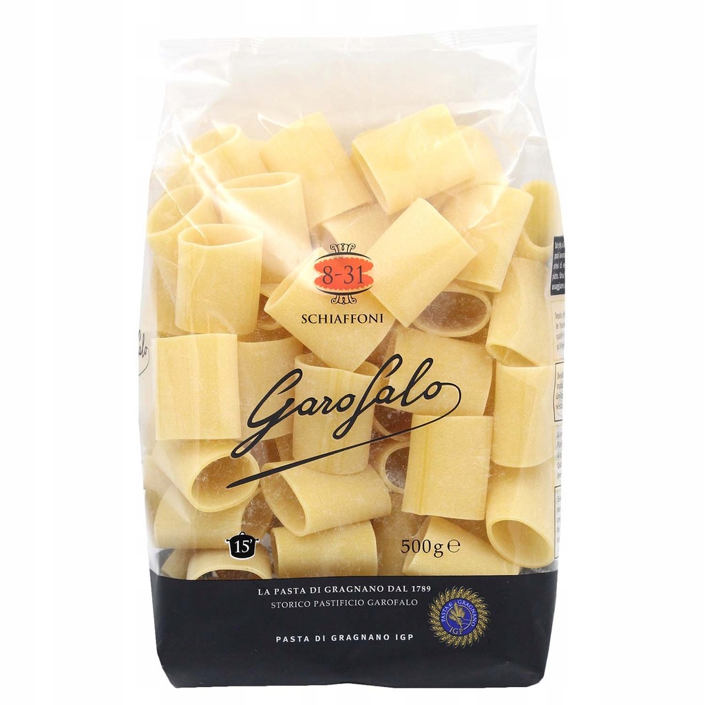 MAKARON SCHIAFFONI rurki klusi makaron pasta 500g