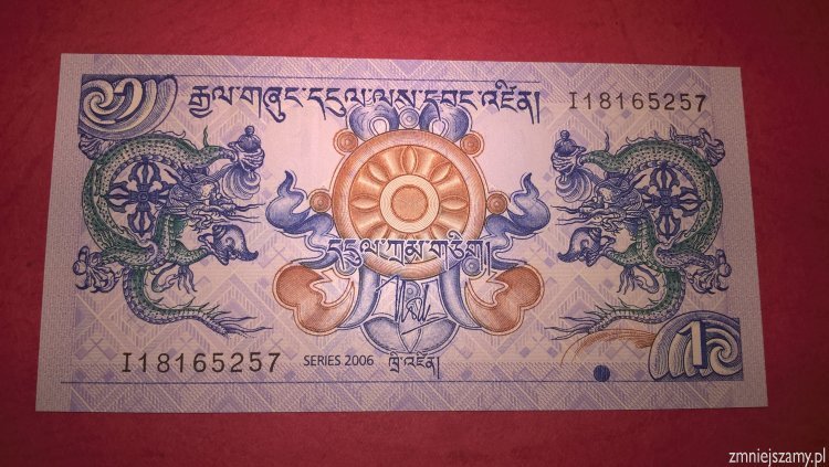 Bhutan - 1 ngultrum z bankowej paczki dla WOŚP