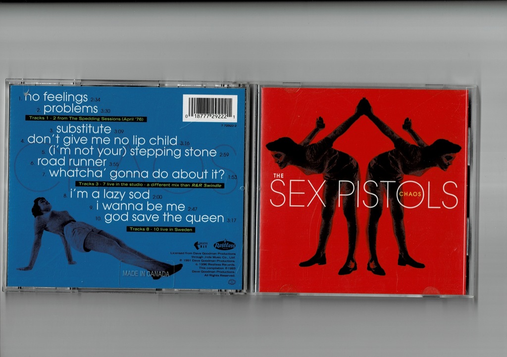 THE SEX PISTOLS Chaos CD 1996 Canada / Jedyna