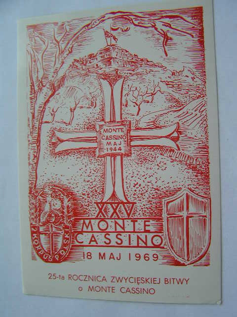 MONTE CASSINO 1969 25-rocz zwycięskiej bitwy KOMITET OBCHODU W CONNECTICUT