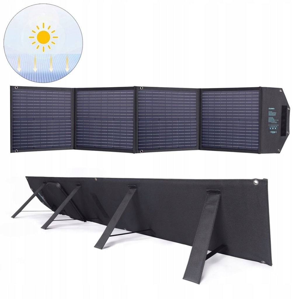 Ładowarka solarna słoneczna 100W składana USB-C 2x
