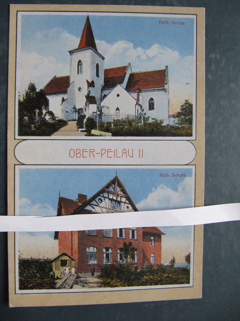 Piława Górna Ober Peilau szkoła i kościół
