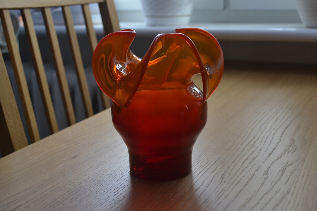 Wazon OSIOŁEK Zuber CZERWONO - POMARAŃCZOWY