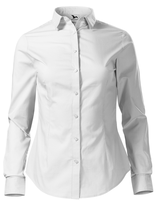 Malfini koszula damska długi rękaw bez wzoru biały Style LS 229 r. L