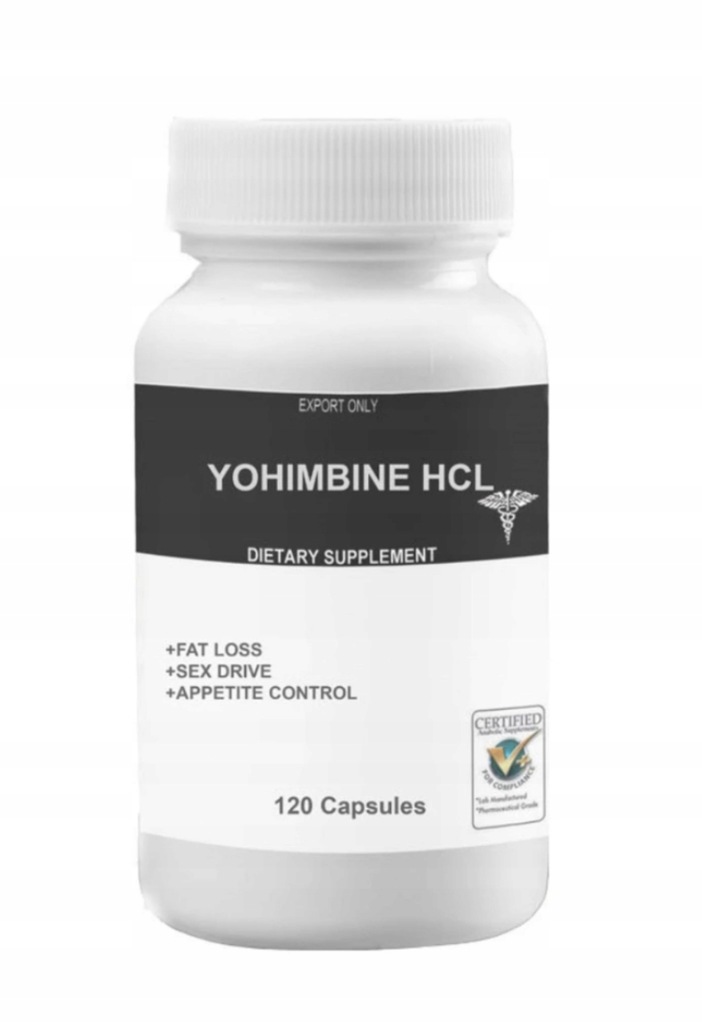Yohimbina HCL AIC 5 MG 120kaps Yohimbine Johimbina 11752028341