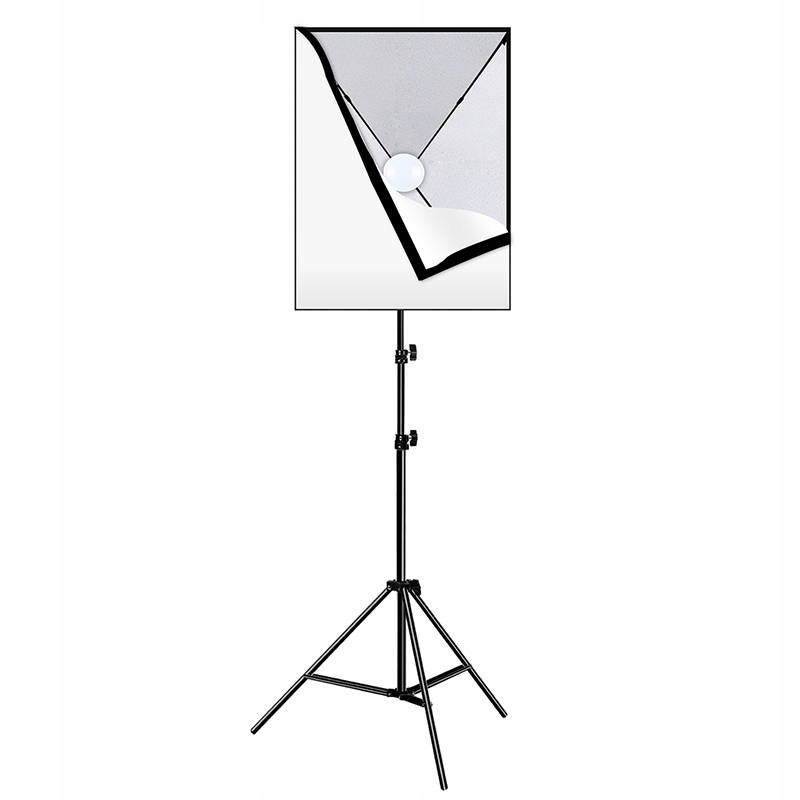 Zestaw studyjny Puluz Softbox LED 50x70cm, statyw, żarówka LED 1