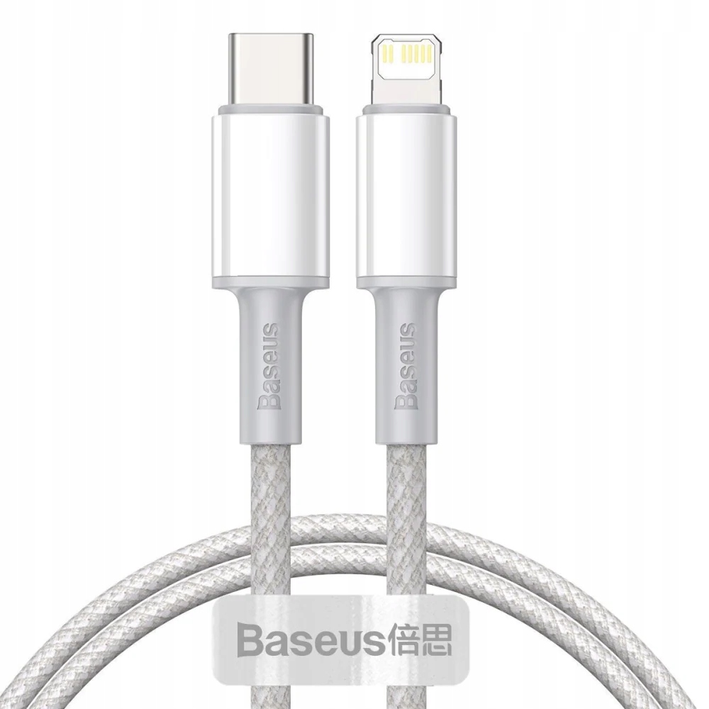 Kabel Baseus w oplocie o wysokiej gęstości, typ C do Lightning, PD, 20W