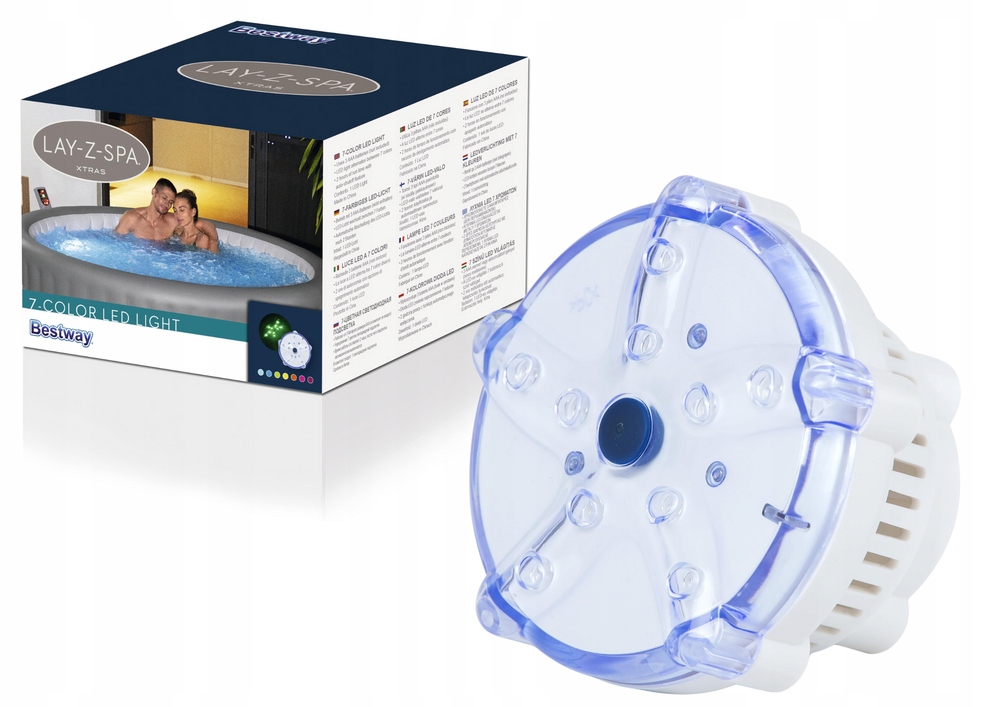 Lampka Basenowa Spa Lay-Z-Spa LED 7 kolorów Bestway 60303