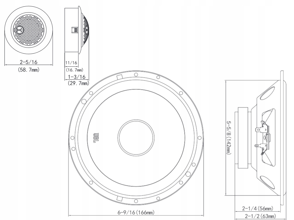 Купить Автомобильные колонки JBL STAGE2 604C 16,5 см 270 Вт: отзывы, фото, характеристики в интерне-магазине Aredi.ru