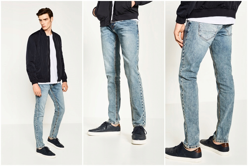 R2M003 ZARA __FB4 SPODNIE JEANS SLIM FIT __42