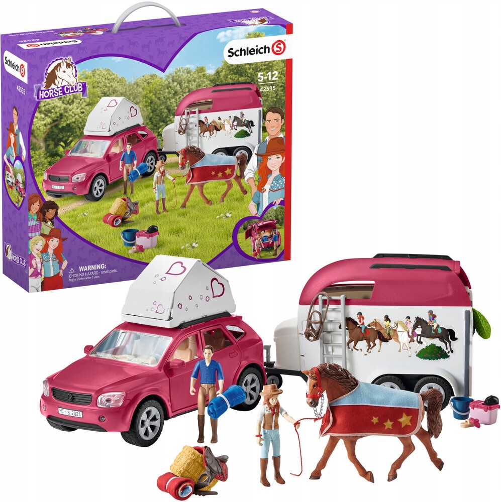 Przygoda z samochodem i przyczepą Schleich 42535