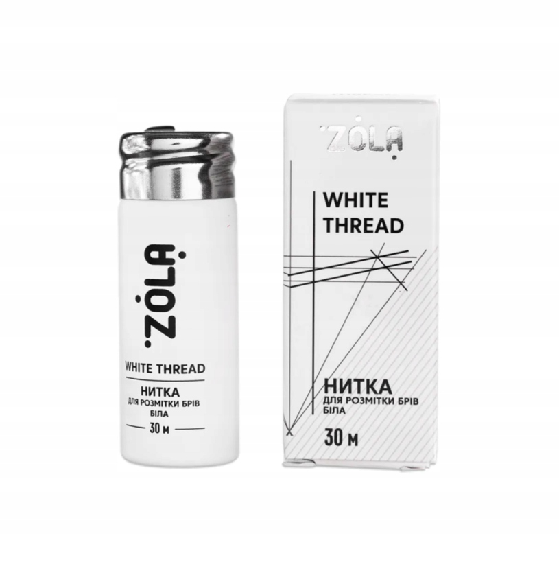 Nić barwiąca do geometrii brwi Zola 30 m, biała