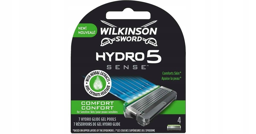 WILKINSON HYDRO 5 SENSE OSTRZA WKŁADY 4 SZTUKI