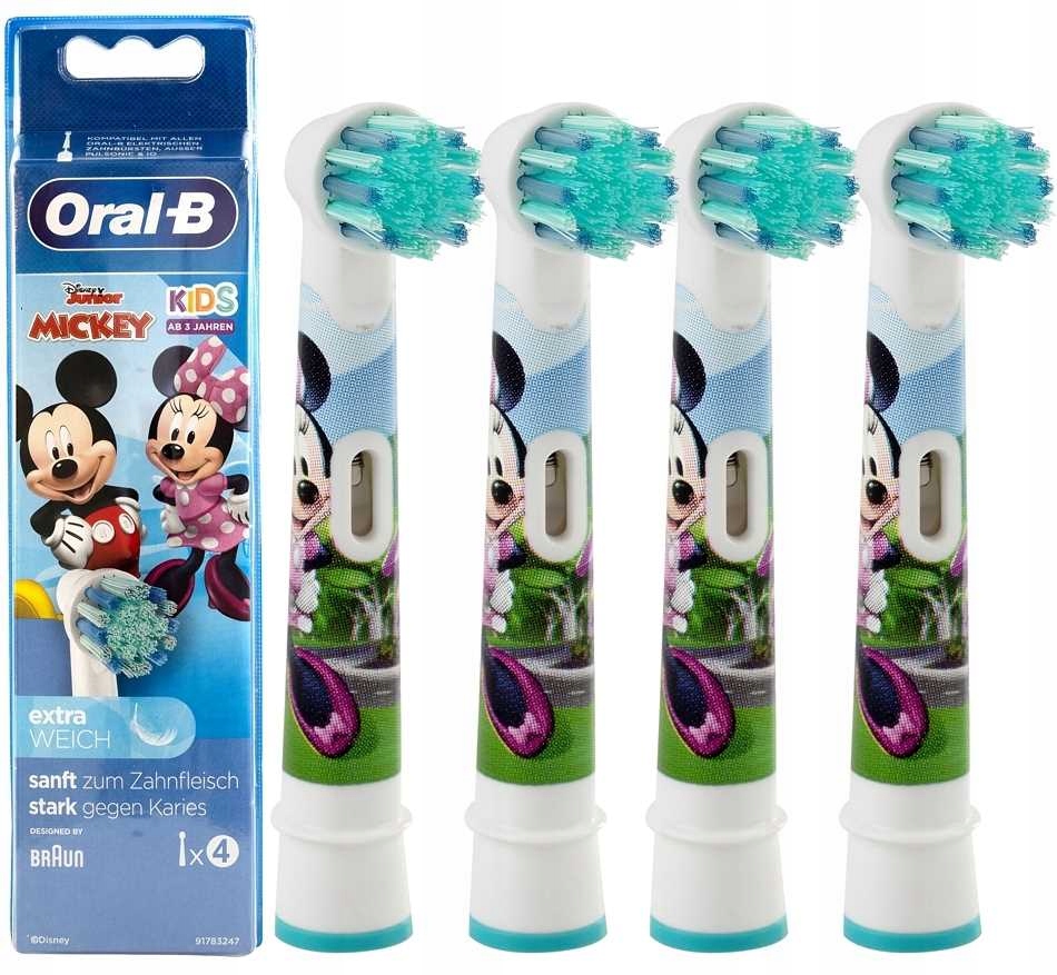 4 x KOŃCÓWKI ORAL-B DLA DZIECI STAGES MYSZKA MIKI