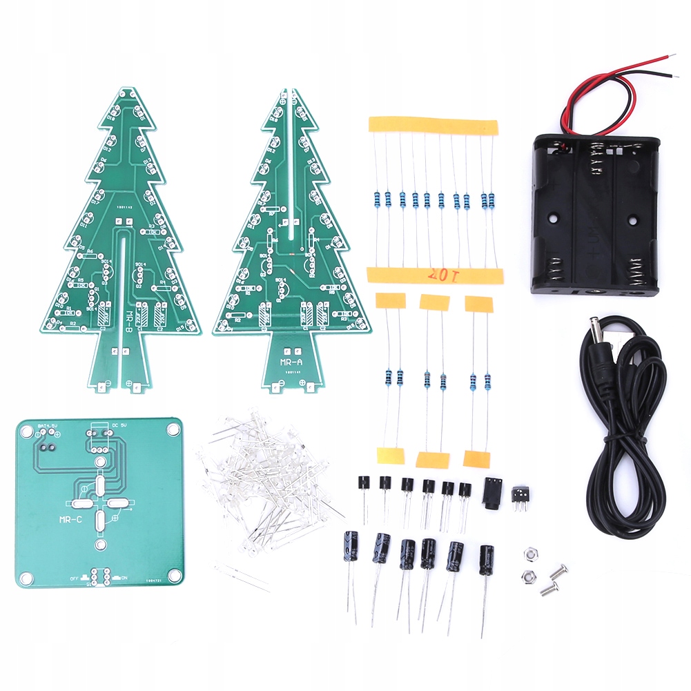 3D Christmas Tree DIY Electronic Circuit Kit LED Stereo Xmas Tree Decor