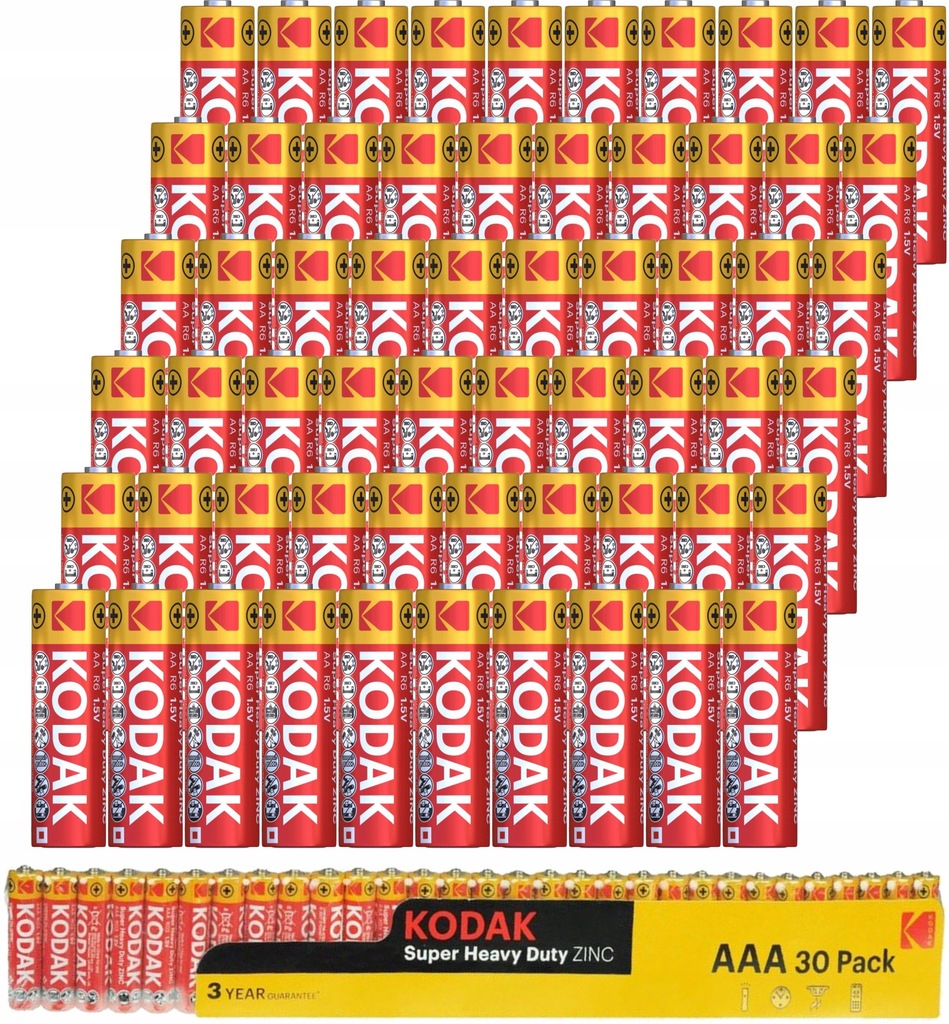 Baterie do zabawek AA R6 paluszki Kodak 60 szt