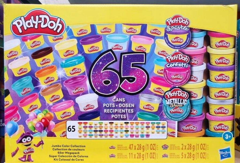 MEGA PAKA Zestaw ciastolina Play-Doh 65 elementów Hasbro XXL