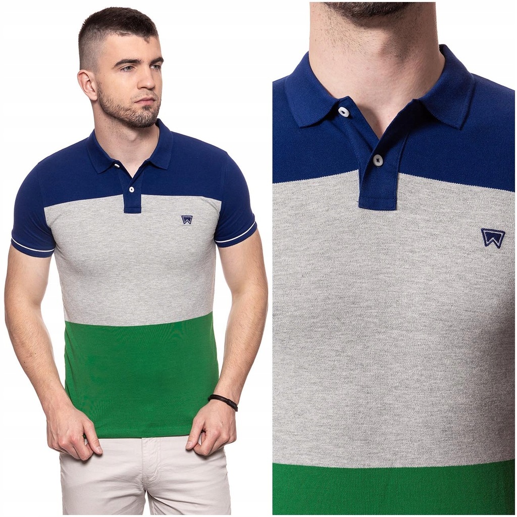 WRANGLER 3 COLOR POLO MĘSKA KOSZULKA POLO _____ S