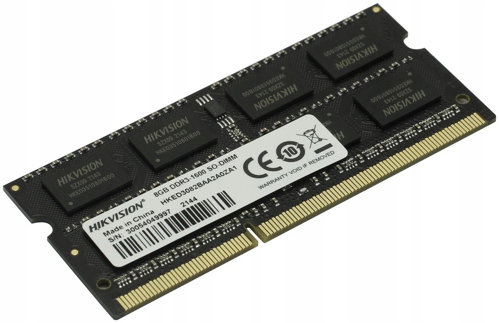 Pamięć RAM SODIMM DDR3L 8 GB 1600 Mhz 1,35V HIKVISION HKED3082BAA2A0ZA1/8G