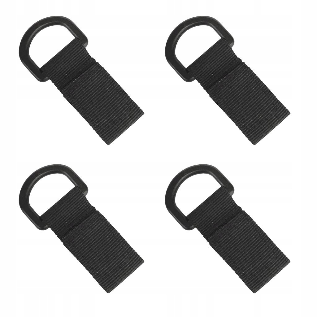 4pcs Nylon Webbing Buckle Hanging Belt Black
