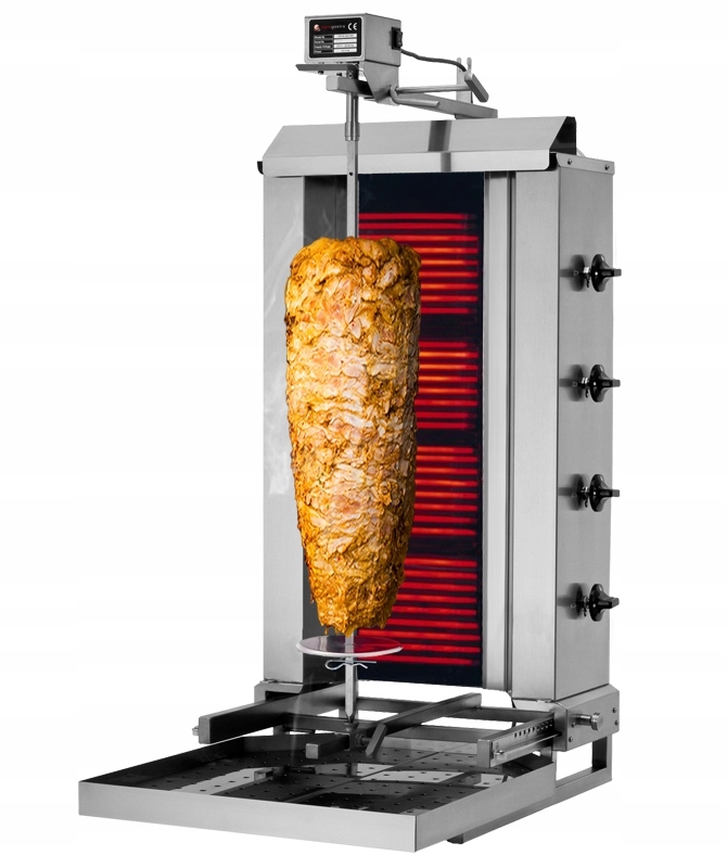 Opiekacz do Kebaba - 4 palniki (mobilny) max. 60kg