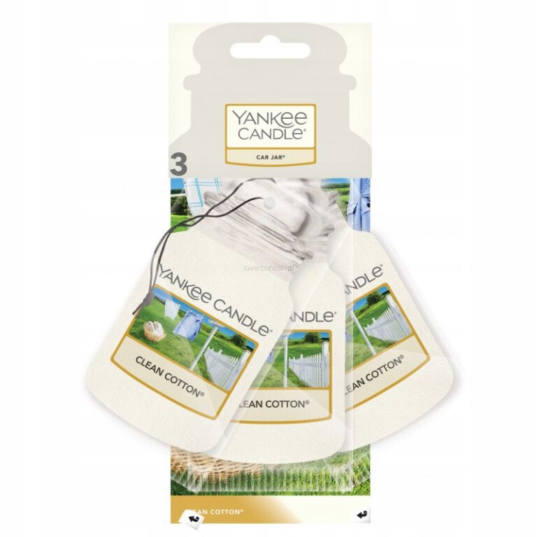 Clean Cotton Yankee Candle car jar 3 pack