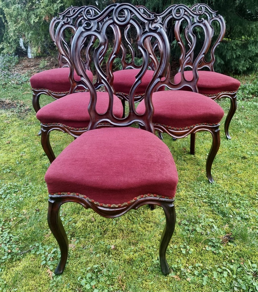 Komplet 6-ciu krzeseł Ludwik Philip. (nr 8987)