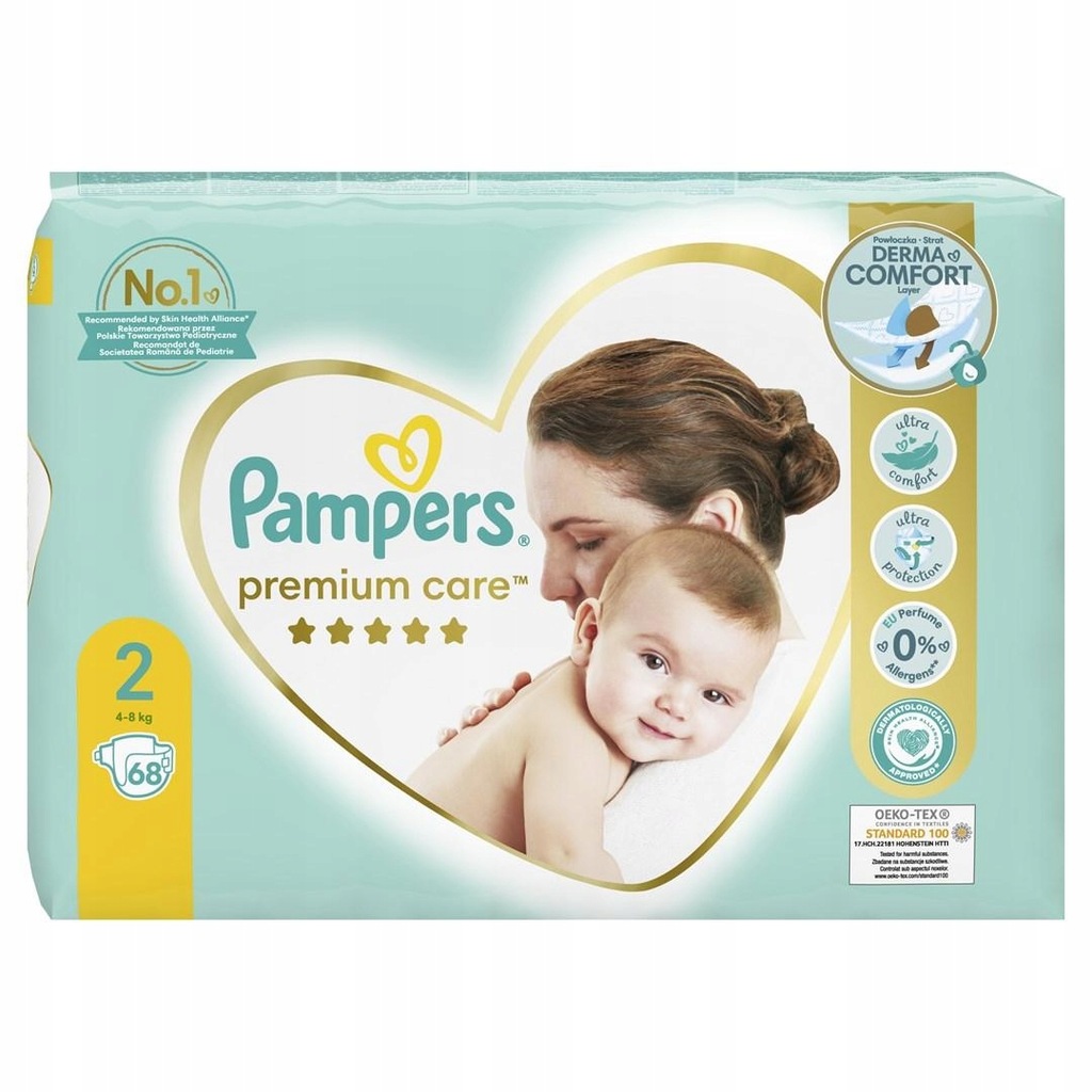 Pampers Zestaw pieluch Premium Care VP 2 4-8 kg 68